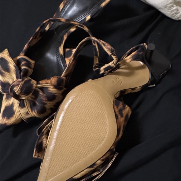 Zara Animal Print Slingback Heels - Picture 3 of 5